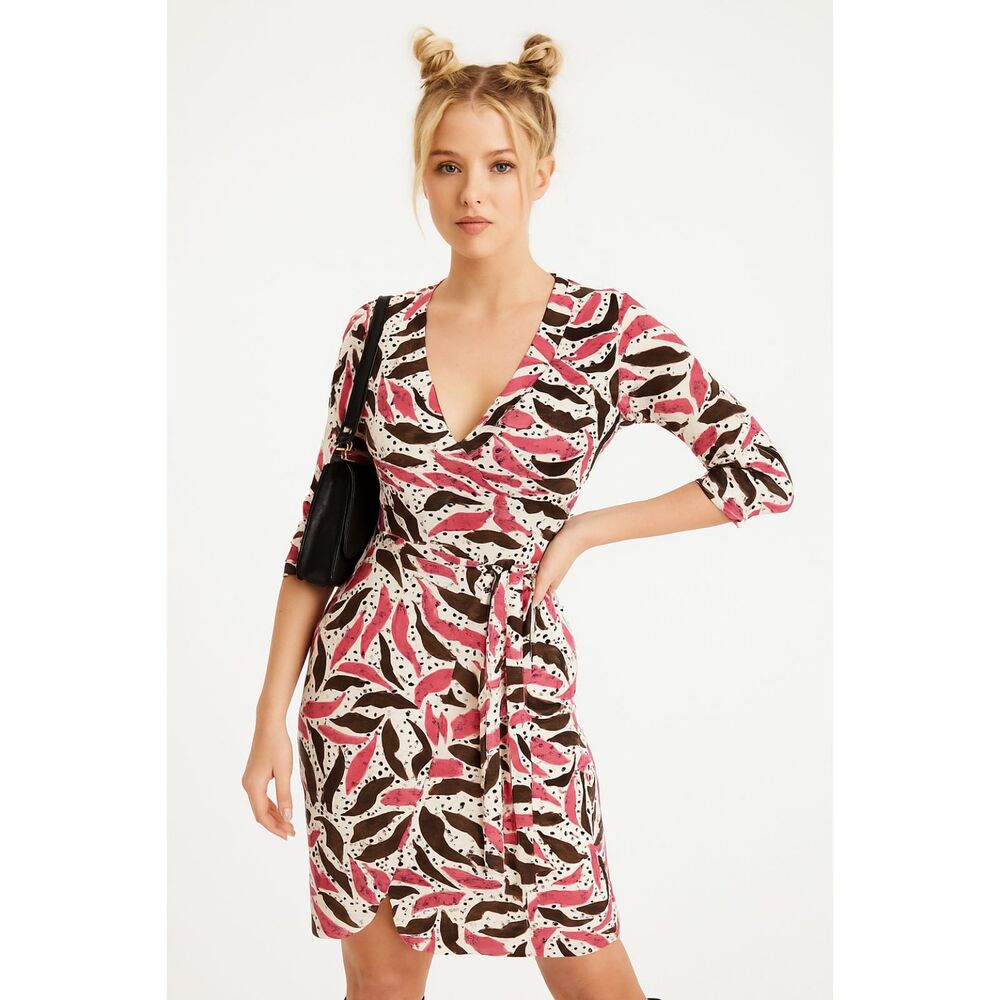 Diane von Furstenberg New Julian Two Printed Silk Wrap Dress 2